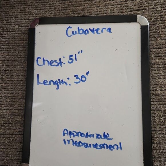 Cubavera Shirt Mens XL Linen Long Sleeve Button Up Pocket Casual Preppy Western - Picture 10 of 10